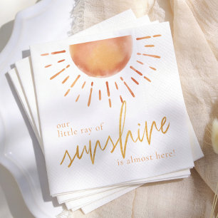 Our Little Ray of Sunshine   Baby Shower Napkin
