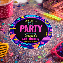 our little Retro Neon 80's Birthday Party
