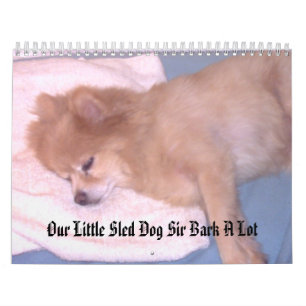 Our Little Sled Dog Sir Bark A Lot Calendar