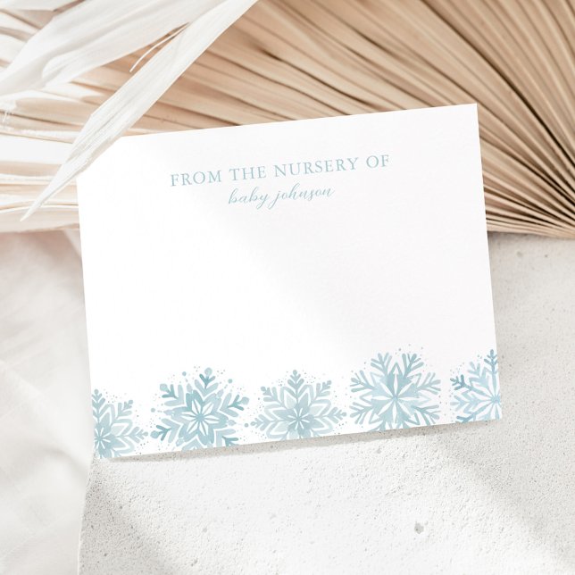 Our Little Snowflake Baby Shower Thank You Card (Creator Uploaded)
