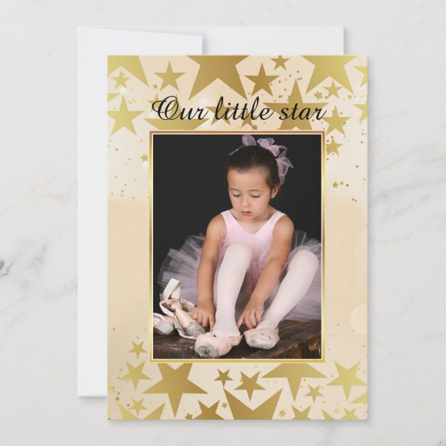 Our Little Star Photo Invitation (Front)