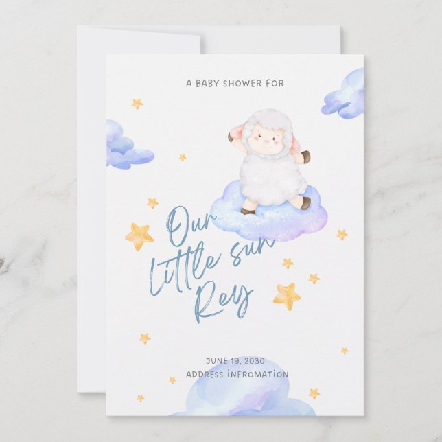 “Our Little Sun” Baby Shower Invitation (Front)