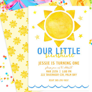 Our Little Sunshine 1st Birthday Invitation – Wate
