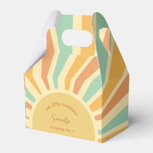 our little sunshine big sun with rays birthday favor box