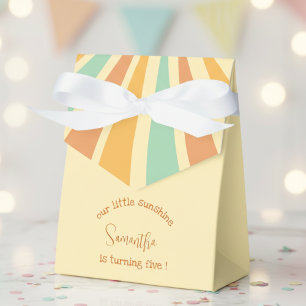 our little sunshine big sun with rays birthday favor box