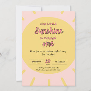 Our Little Sunshine Birthday Party Invitation