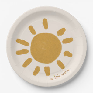 Our little Sunshine Boy Girl Birthday  Paper Plate
