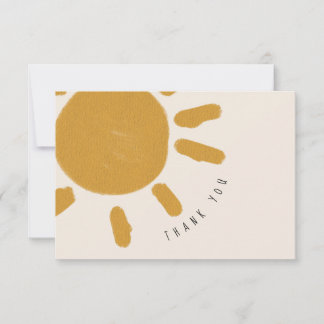 Our Little Sunshine Boy Girl Birthday Thank You Card