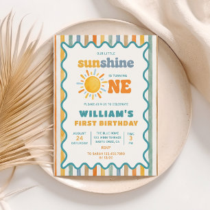 Our Little Sunshine Boy's 1st Birthday Invitation