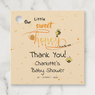Our Little Sweet Honey Is On The Way Baby Shower Favour Tags
