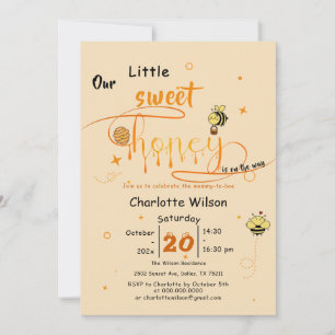 Our Little Sweet Honey Is On The Way Baby Shower Invitation