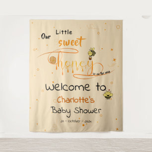 Our Little Sweet Honey Is On The Way Baby Shower Tapestry