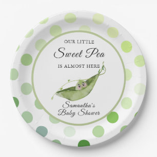 Our Little Sweet Pea Is Almost Here Shower  Paper Plate