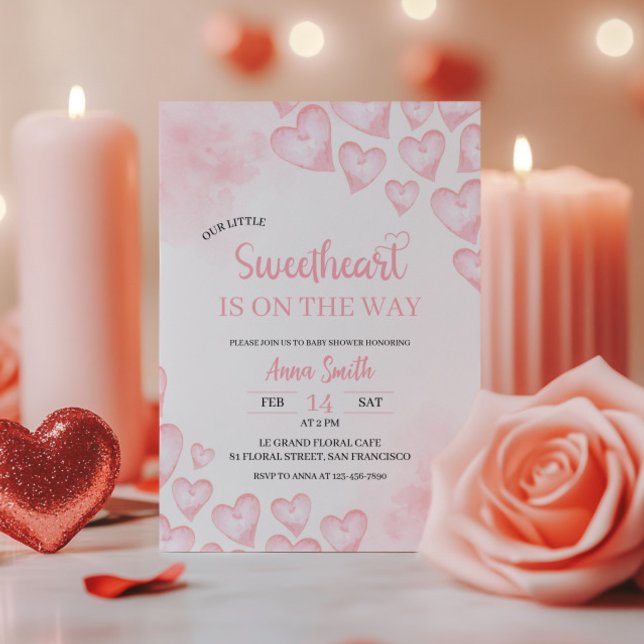 Our Little Sweetheart Baby Shower Invitation (Creator Uploaded)