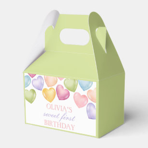 Our little Sweetheart conversation heart Birthday Favor Box