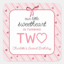 Our Little Sweetheart Is Two Hearts Birthday