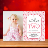 Our Little Sweetheart Is Two Photo Birthday