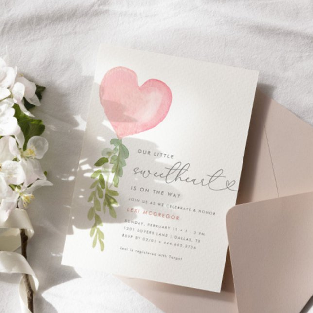 Our Little Sweetheart | Valentine's Baby Shower Invitation (Creator Uploaded)