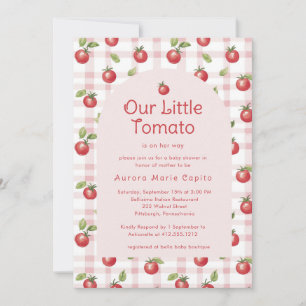 Our Little Tomato Baby Shower Invitation Pink 
