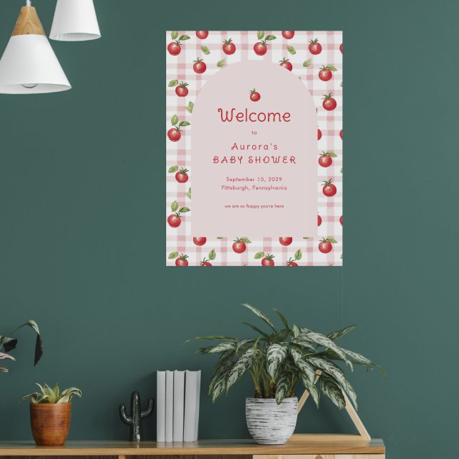 Our Little Tomato Baby Shower Welcome Poster  (Living Room 1)