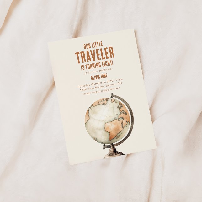 Our Little Traveller Birthday Party Invite (Creator Uploaded)