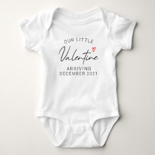 Our Little Valentine Baby Announcement Bodysuit