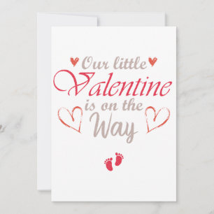 Our Little Valentine Is On The Way, Pregnant Gift Invitation