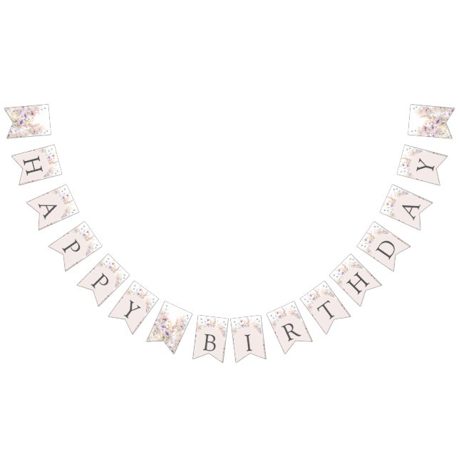 Our Little Wildflower 1st Birthday Banner (All)