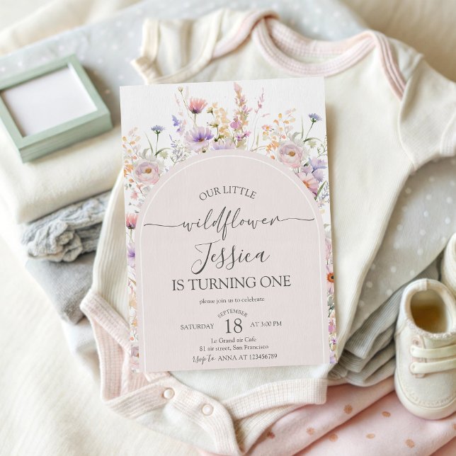 Our Little Wildflower 1st Birthday Invite (Creator Uploaded)