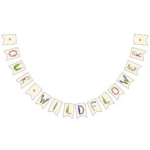 Our Little Wildflower - Elegant Floral Decor  Bunting Flags