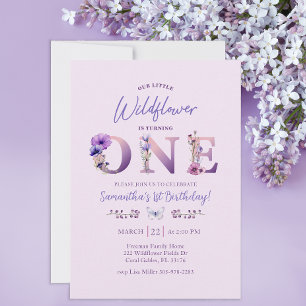 Our Little Wildflower First Birthday Invite