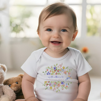 Our Little Wildflower Is Here Personalized Baby Bodysuit