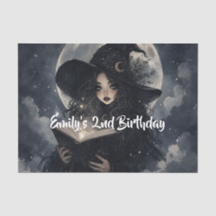 our little witch is turning 2 tissue paper
