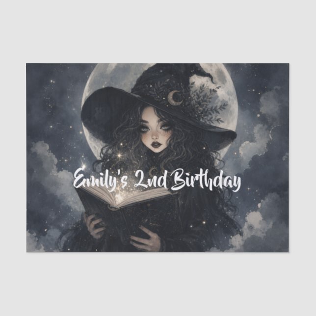 our little witch is turning 2 ||  tissue paper (Front)