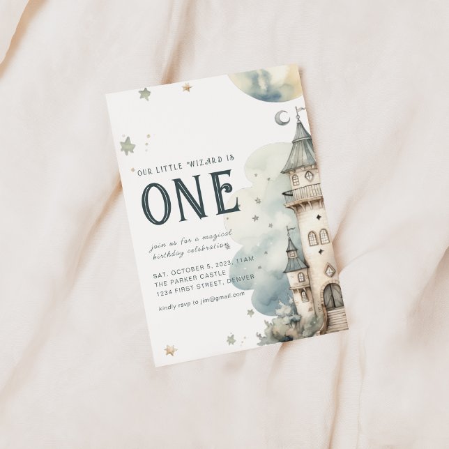 Our Little Wizard Witch is One Invitation (Creator Uploaded)