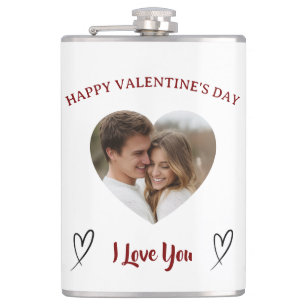 Our Love Custom Photo Valentine’s Day Flask