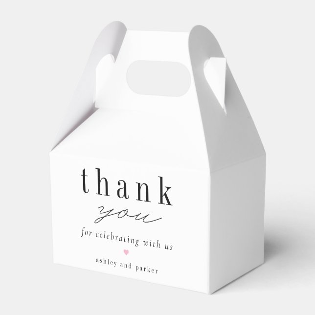 Our Love Editable Colour Simple Favour Box (Front Side)