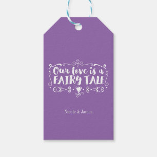 OUR LOVE IS A FAIRY TALE Wedding Favour ANY COLOR Gift Tags