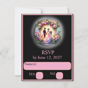 Our Love Is Brighter Than The Moon RSVP Card