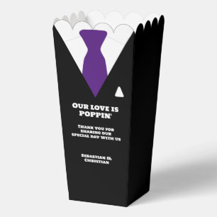 Our Love is Popping Wedding Suit Favor Box