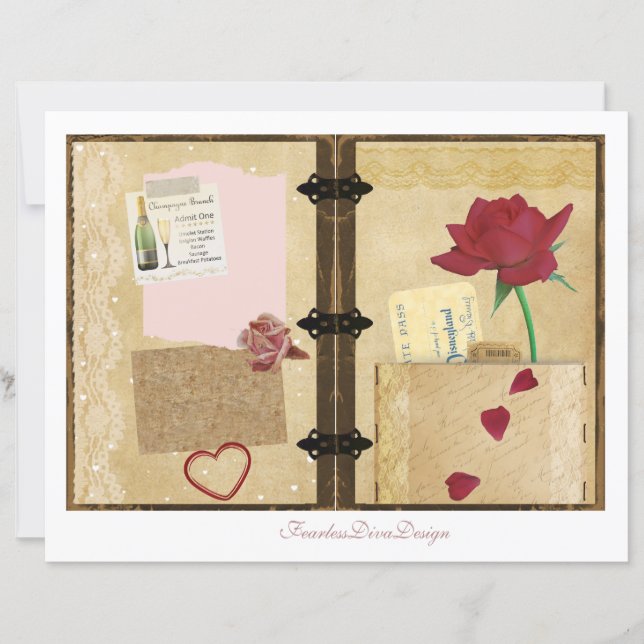 Our Love Junk Journal Pages 9 & 10 (Front)