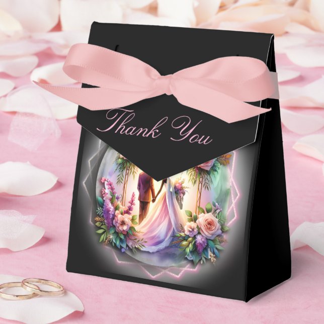 Our Love Shines Brighter Than The Moon Wedding Favor Box (Wedding)
