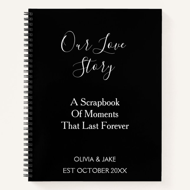 Our Love Story: A Scrapbook of Moments that Last Notebook (Front)