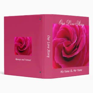Our Love Story binder Pink Rose Flower Forever