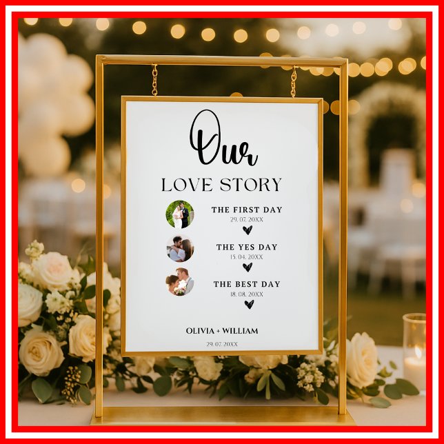 Our Love Story Calligraphy Wedding Welcome Sign (Creator Uploaded)