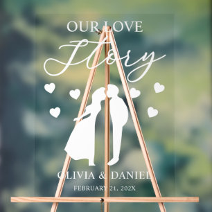 Our Love Story Custom Wedding Acrylic Sign
