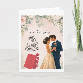 Our Love Story Elegant Wedding Card & Invitation M