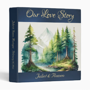 Our Love Story Mountain Album - Blue Binder