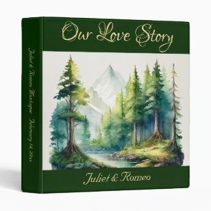Our Love Story Mountain Album - Emerald Binder