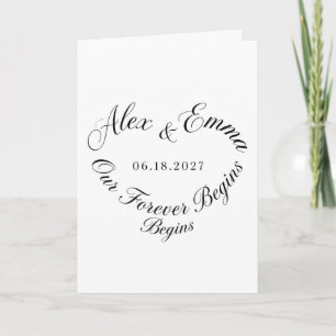 Our Love Story Personalized Wedding Greeting Card, Card